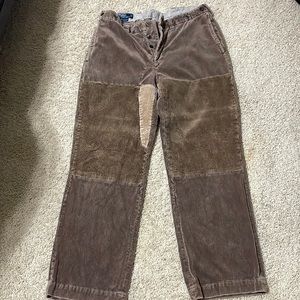 POLO RALPH LAUREN CORDUROY PANTS BROWN/TAN MENS